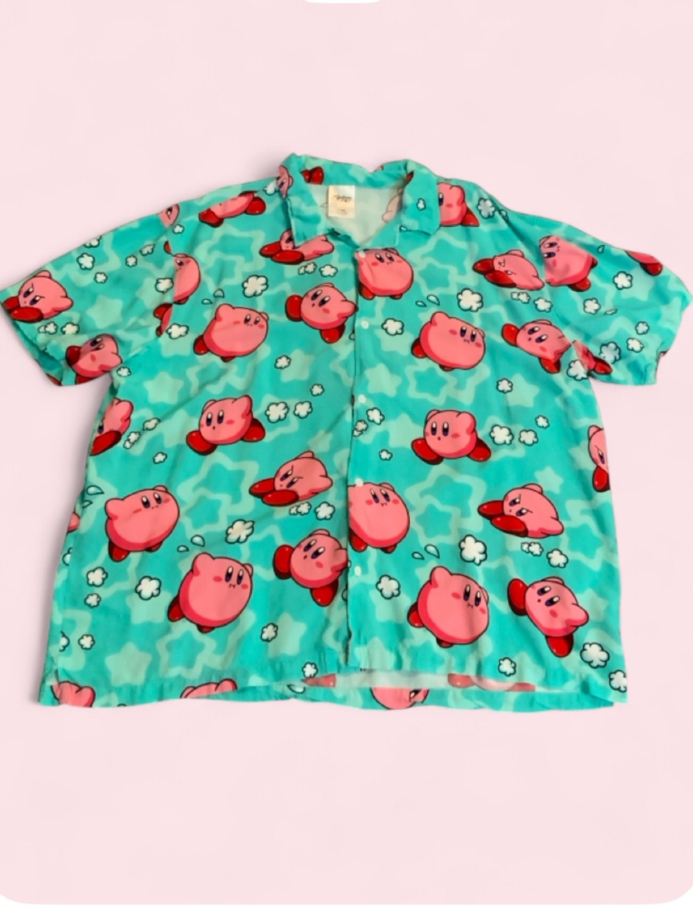 Kirby Casual Button-Up Shirt Men's 2XL (runs like an XL!)